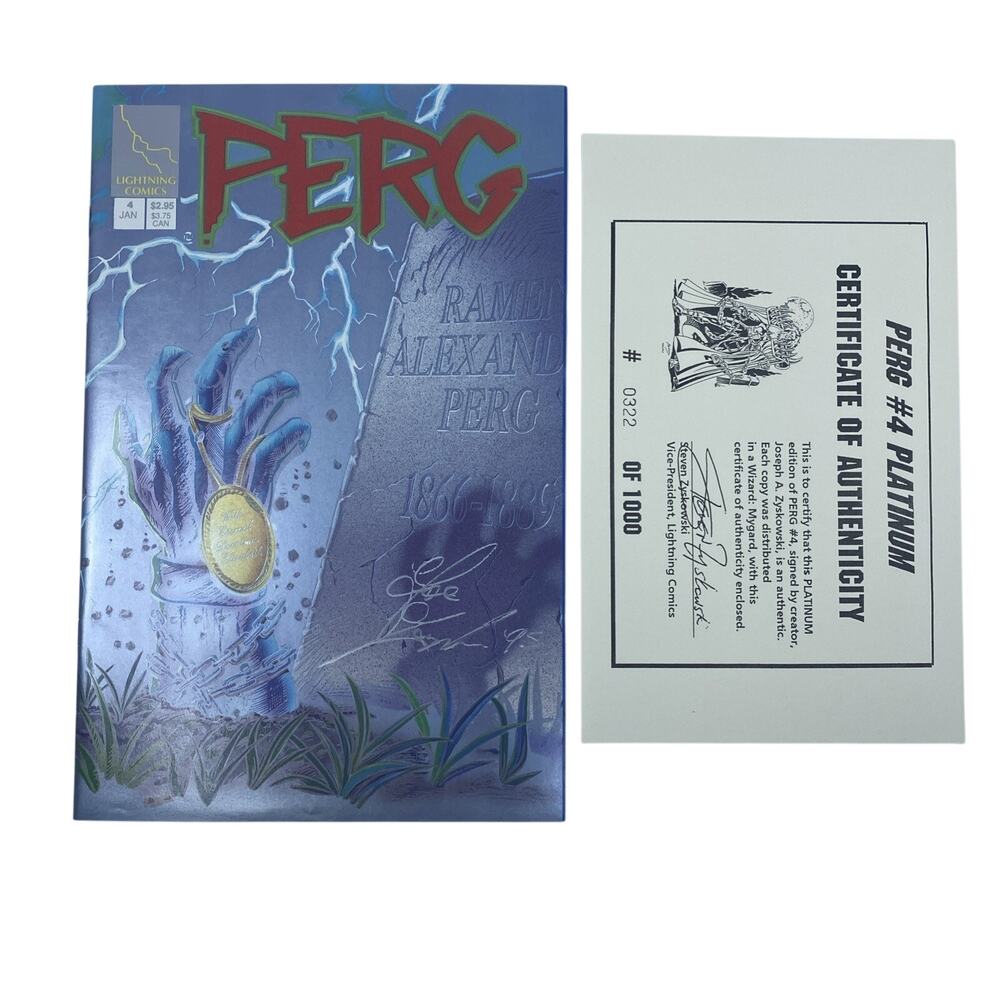 PERG #4 (4B Variant) Platinum New Beginnings Signed by Joseph Zuskowski VF+/NM